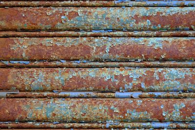 Close-up of weathered brick wall