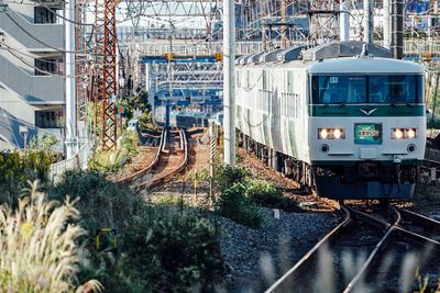 Train on railroad track