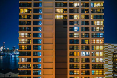 View of illuminated building at night