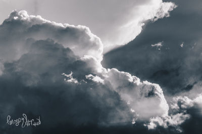 Low angle view of clouds in sky