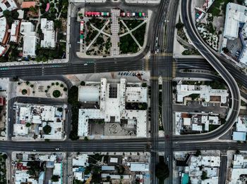 Aerial view of buildings in city