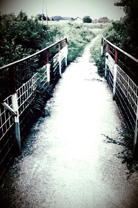 Footbridge over river