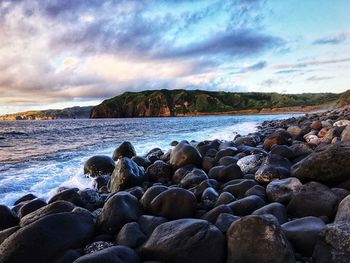 Scenic view of sea against sky