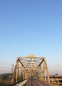 Bridge against clear blue sky