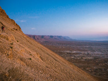 Scenic view of desert against sky