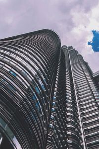 Low angle view of modern building against sky