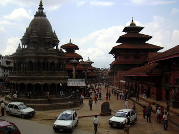 Tourists at a temple