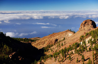 Scenic view of mountain in teide national park