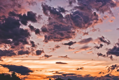 Low angle view of dramatic sky