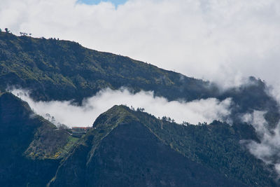 Low angle view of mountain against sky