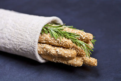 Close-up of food on table