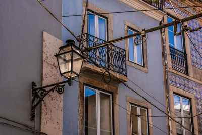 Low angle view of staircase by building