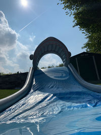 View of swimming pool against sky