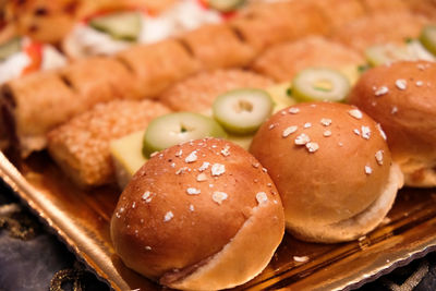 Close-up of burger
