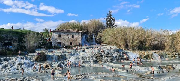 Hot springs saturnia tuscany italy