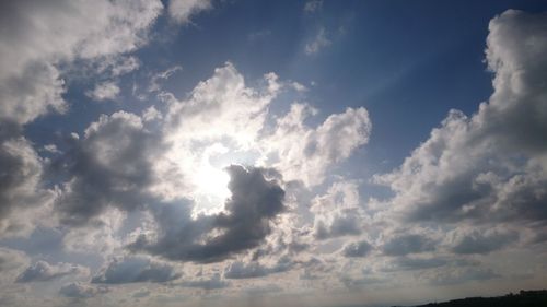 Low angle view of clouds in sky