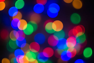 Defocused image of illuminated lights