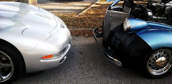 Car parked on road