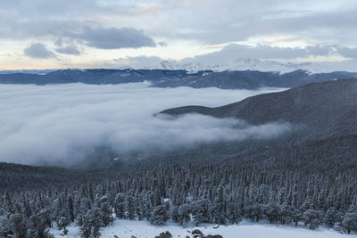 Mount evans in snow from squaw mountain, colorado