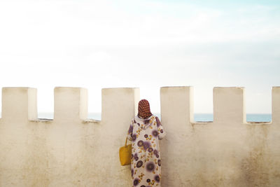 Rear view of woman