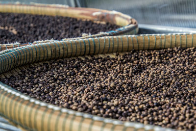 Close-up of coffee beans in market