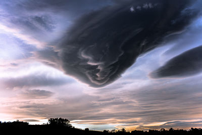 Low angle view of cloudy sky