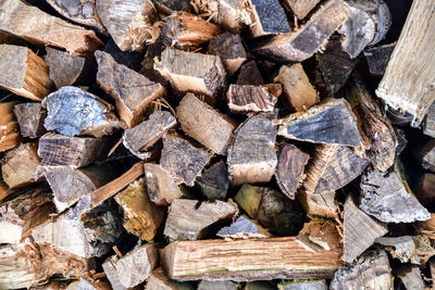 Full frame shot of logs