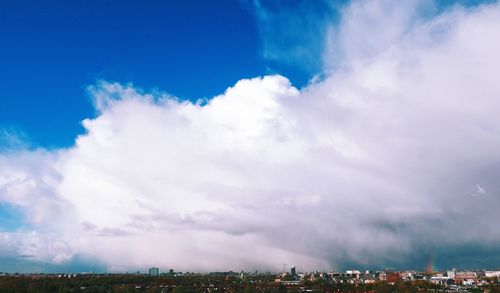 Scenic view of landscape against cloudy sky