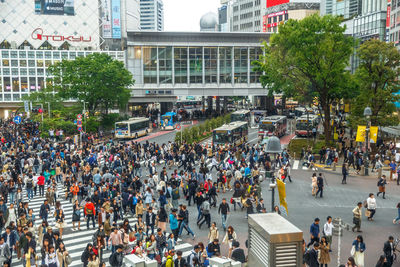 Group of people on road in city