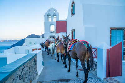 Beautiful landscape panorama view of santorini greece