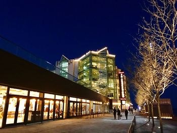 Illuminated city at night