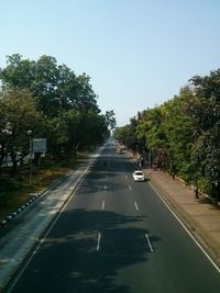 Road passing through trees