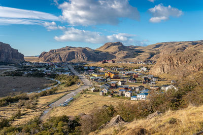Panoramic view of buildings against sky