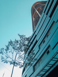 Low angle view of building against clear sky