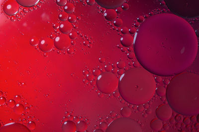 Full frame shot of wet bubbles