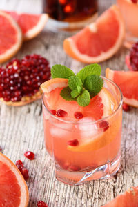 Close-up of dessert on table