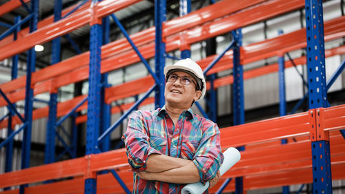 Portrait of man working