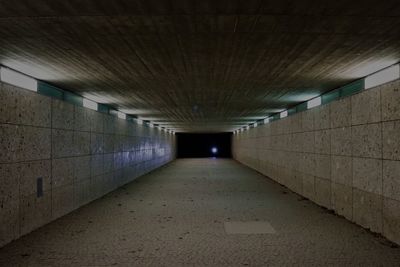 Empty illuminated tunnel