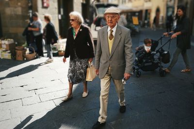 Full length of a man walking outdoors