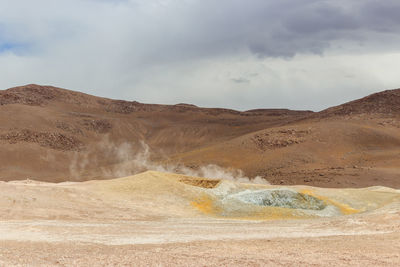 Scenic view of desert against sky