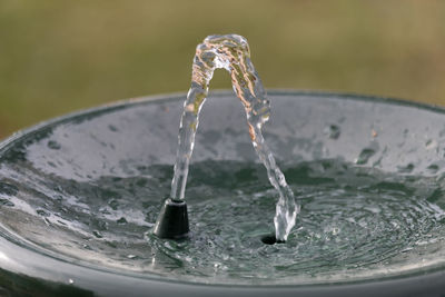 Close-up of drinking fountain