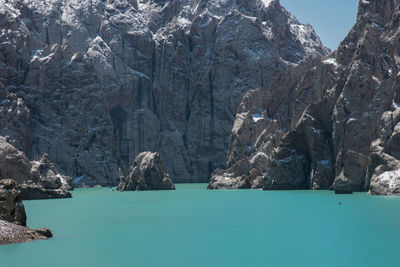 Mountain lake in central asia