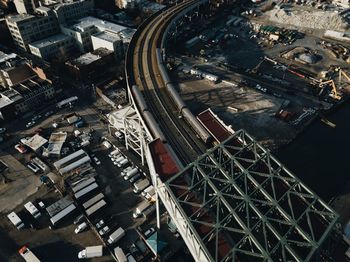 High angle view of cityscape