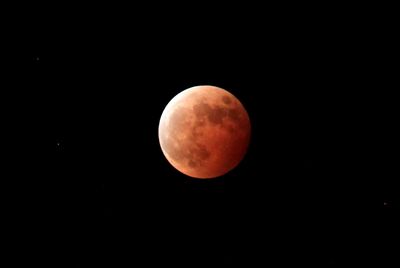 Low angle view of moon in sky