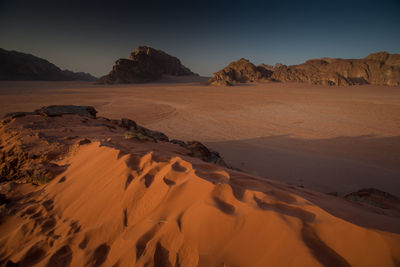 Scenic view of desert against sky