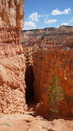 Scenic view of rock formations against sky