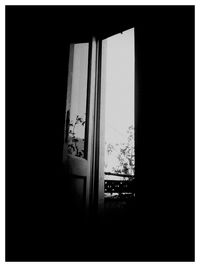 View of curtains in the dark