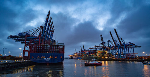 Cranes at harbor