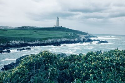 Scenic view of sea against sky