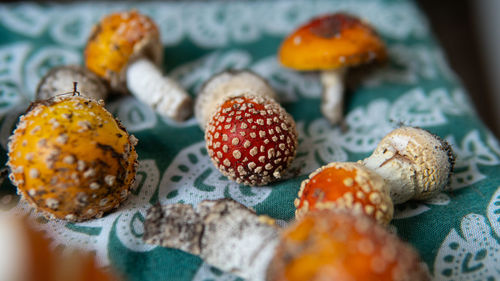 Close-up of orange on table